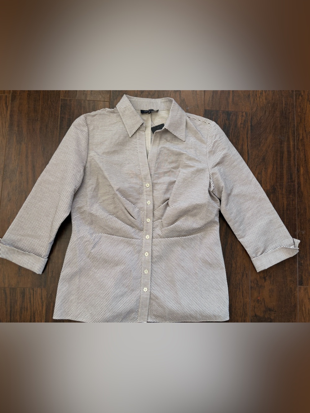 Lafayette 148 NWT 3/4 sleeve blouse Sz 12
